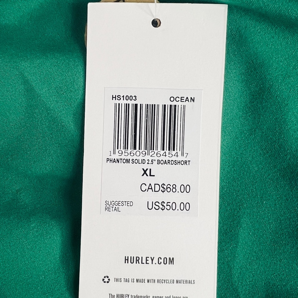 Hurley Women's Standard Stretch 2.5” BoardShorts Green Size XL - Picture 8 of 8